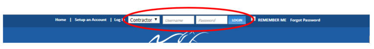 contractor login