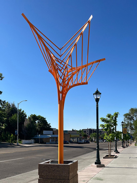 photo of new Greeley tree sculpture