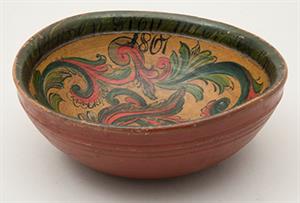 94-Ale-bowl-with-rosemaling,-Telemark,-Norway,-1807-or-1867.--Vesterheim...