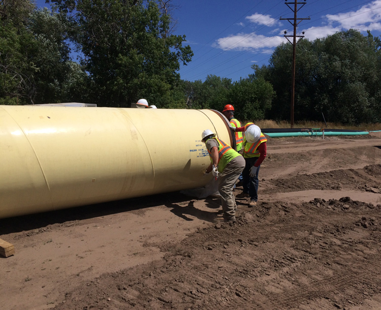 Construction on the last section of the new Greeley Pipeline