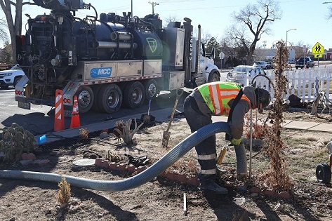 Greeley Water and Sewer worker searching for lead service lines
