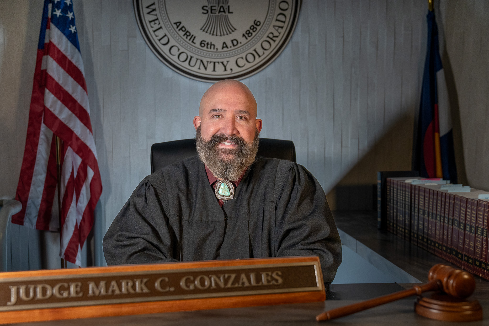Judge Mark Gonzales sitting on the bench