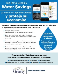 Flyer announcing Water Smart registration contest