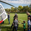 Photo of kids checking out a Flight for Life helicopter