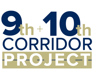 9th and 10th street corridor project logo