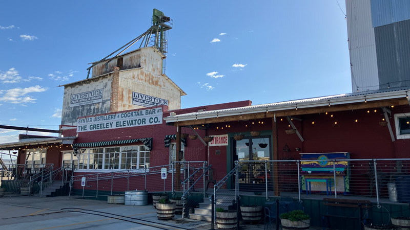 An exterior view of The Greeley Elevator Co. building, now home to Syntax Distillery & Cocktail Bar that will be featured during the walking tour